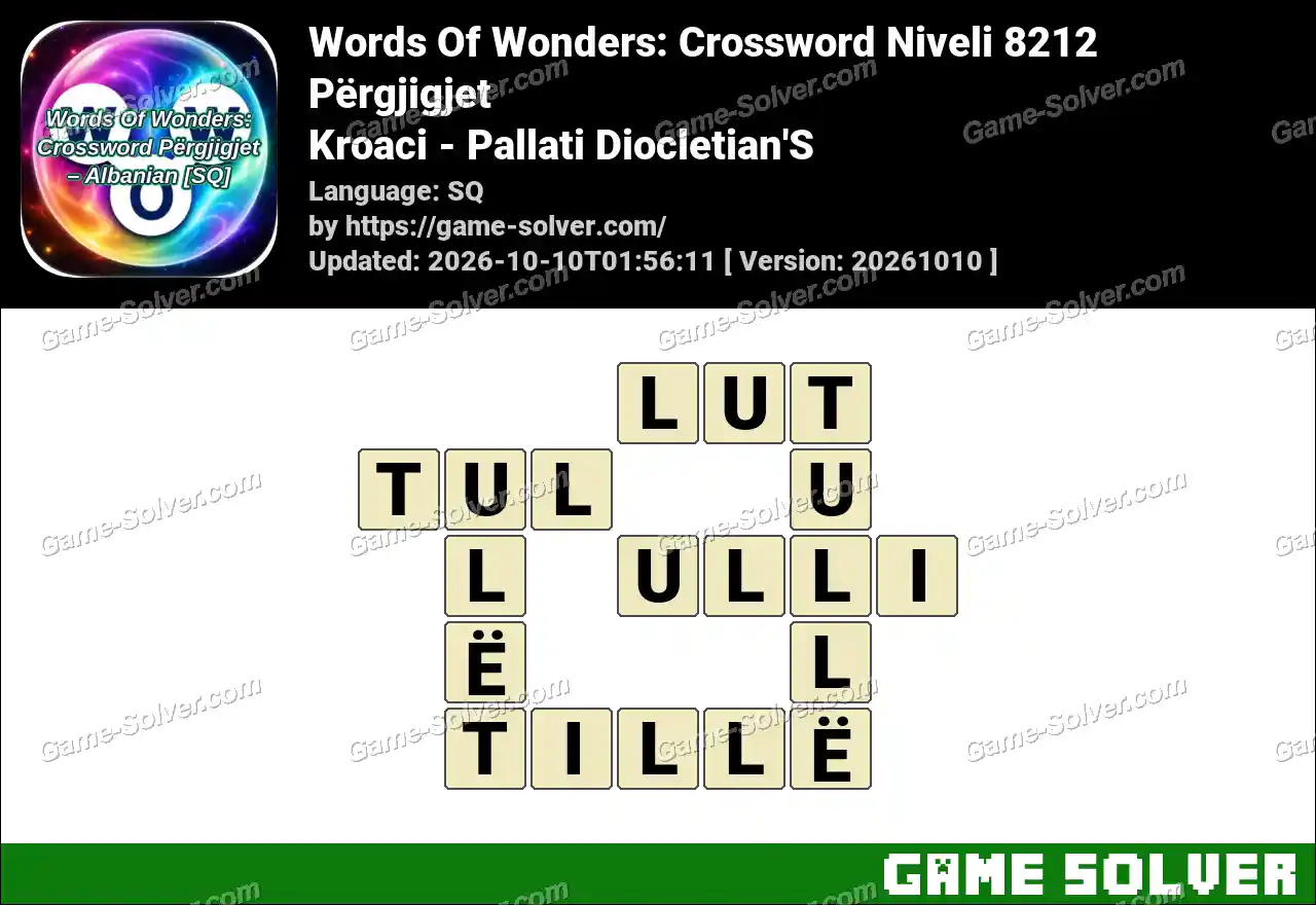 Words Of Wonders: Crossword Niveli 8212 Përgjigjet – Kroaci – Pallati Diocletian’S